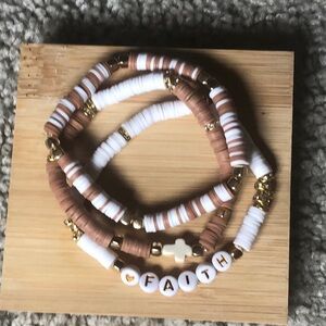 3/$20 Beaded Faith Cross Bracelet Set